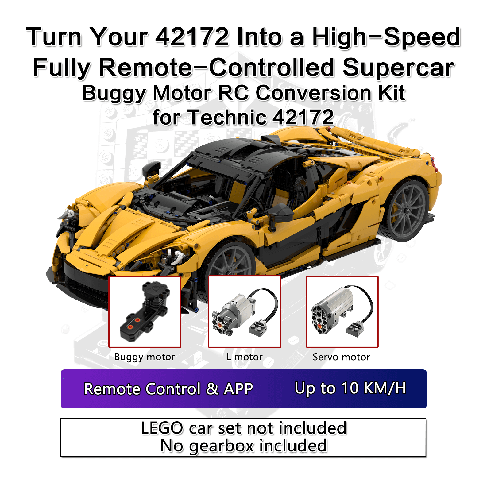 LEGO Technic RC upgrade kits with Buggy motor, PF motor or Brushless motor– SKRC high-speed modification kit